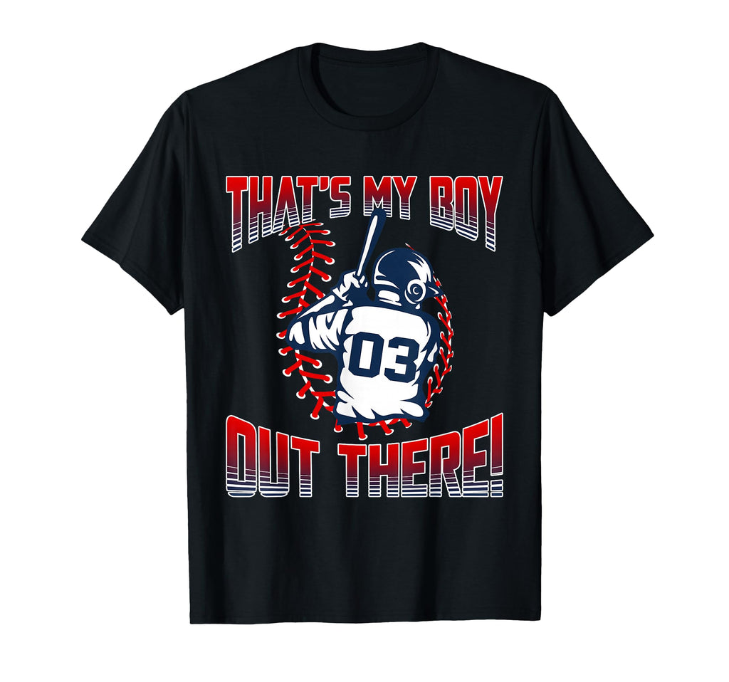 Thats My Out There Baseball Number 3 Mom T-Shirt - Minimalist Print Unisex - T-Shirt, Sweatshirt, Hoodie