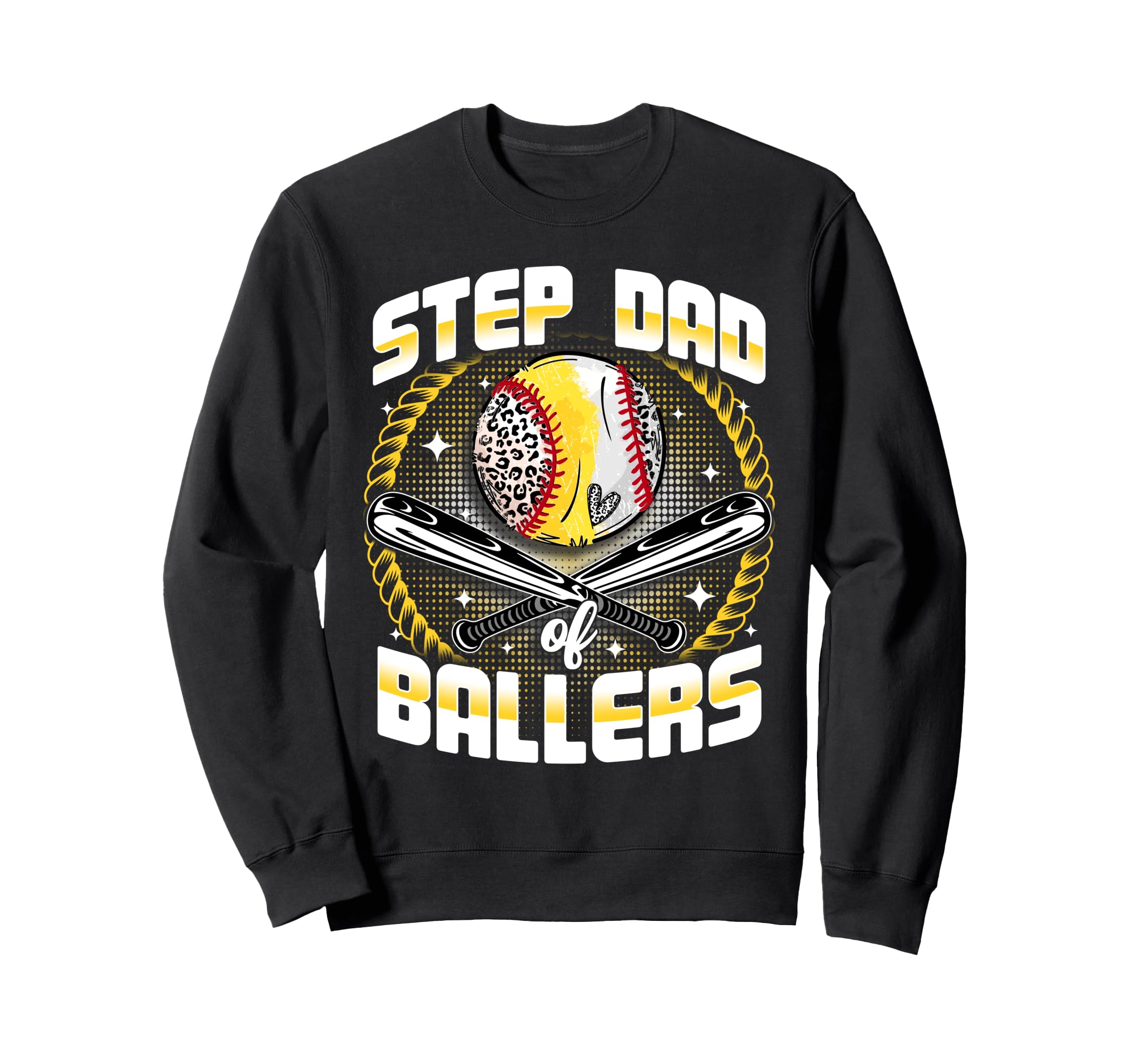 Baseball Softball Step Dad Sweatshirt - Aesthetic Graphic Men Women - T-Shirt, Sweatshirt, Hoodie