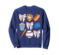 Baseball Coquette Bow Baseball Sweatshirt - Casual Everyday Wear Unisex - T-Shirt, Sweatshirt, Hoodie