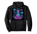 Synthwave Llama Yoga Meditation Vaporwave Hoodie - Unique Graphic Unisex - T-Shirt, Sweatshirt, Hoodie