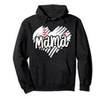 Baseball Mama Scribble Heart Baseball Hoodie - Unique Graphic for Adults - T-Shirt, Sweatshirt, Hoodie