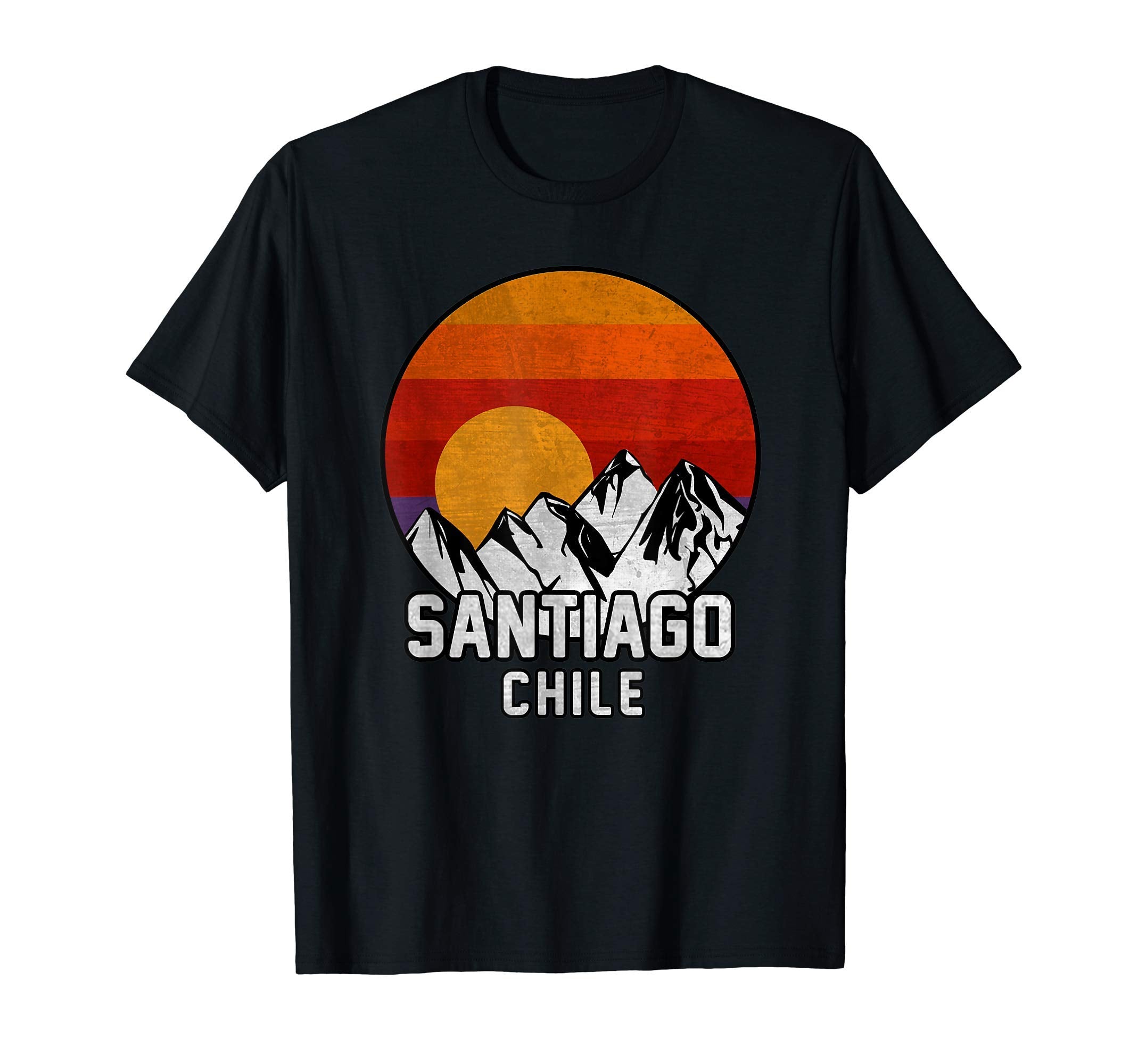 Santiago Chile Mountain Sunset T-Shirt - Graphic Print for Adults - T-Shirt, Sweatshirt, Hoodie