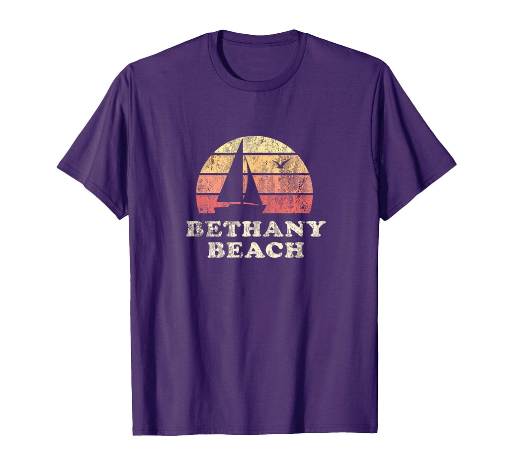 Bethany Beach De Sailboat 70S T-Shirt - Fun Novelty Design for Adults - T-Shirt, Sweatshirt, Hoodie