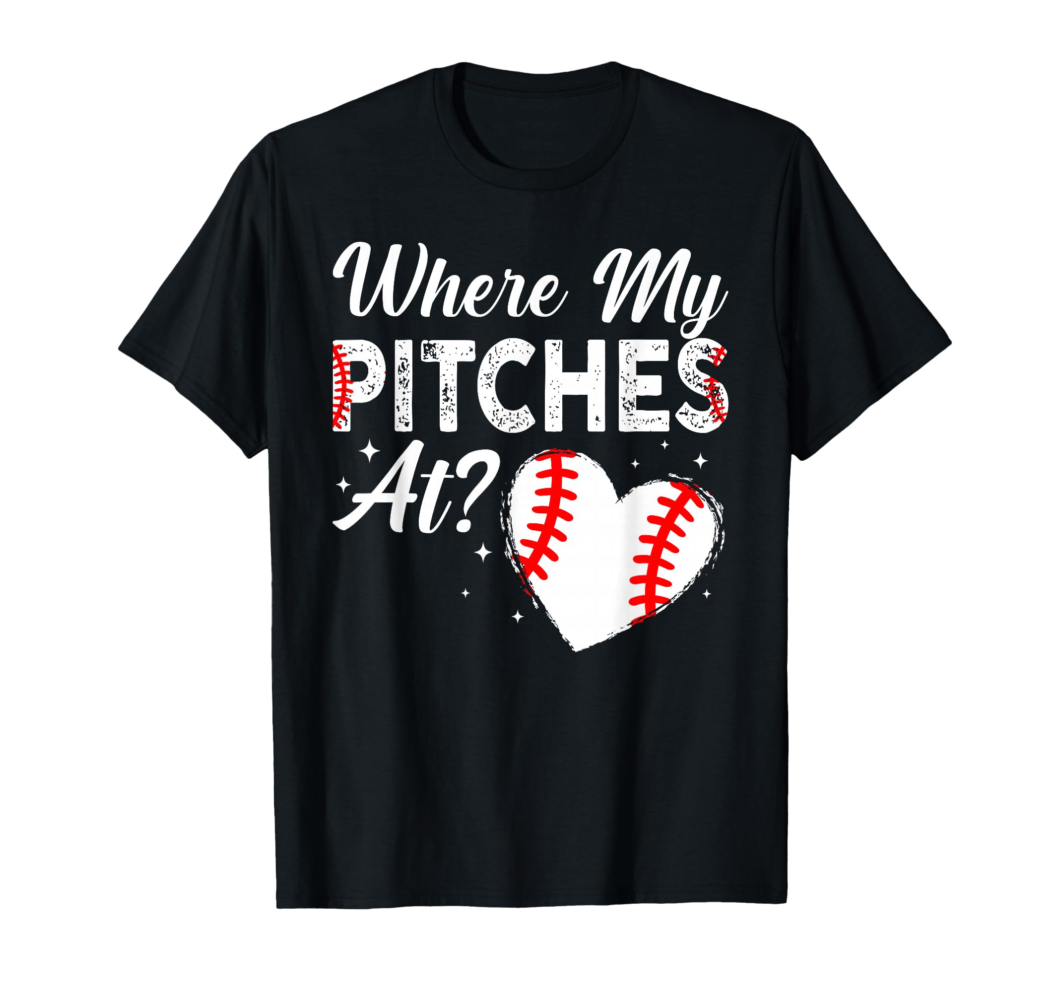Where My Pitches Funny Mom Baseball T-Shirt - Custom Art Print Men Women - T-Shirt, Sweatshirt, Hoodie