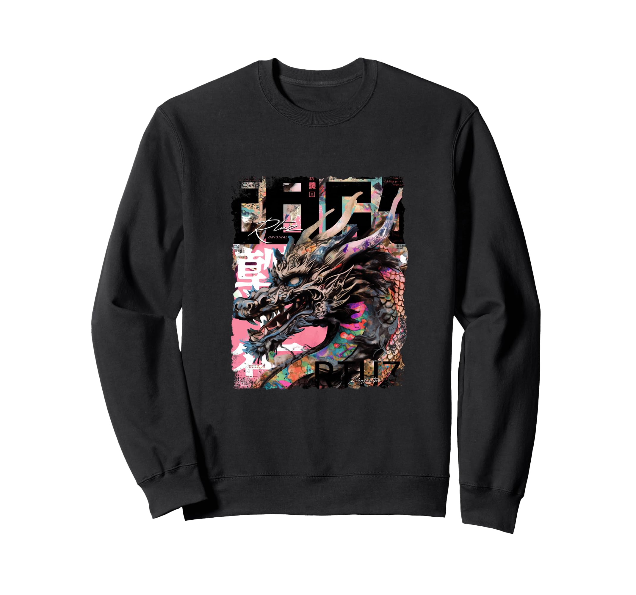 Aesthetic Dragon Streetwear Sweatshirt - Aesthetic Graphic for Adults - T-Shirt, Sweatshirt, Hoodie