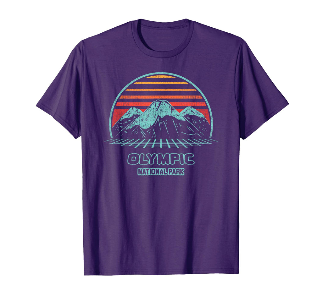 Olympic National Park Hiking 80S T-Shirt - Custom Art Print Men Women - T-Shirt, Sweatshirt, Hoodie