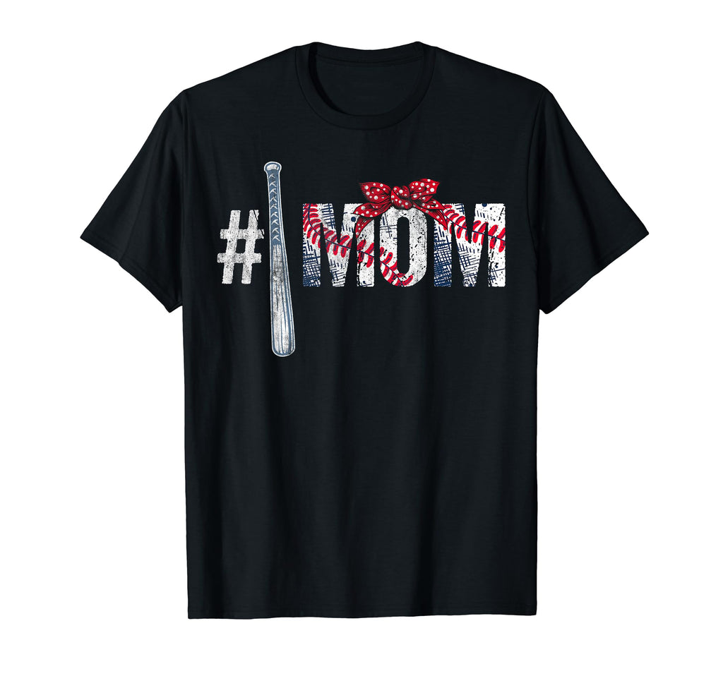 Number One Baseball Mom Mothers Day T-Shirt - Novelty Apparel Men Women - T-Shirt, Sweatshirt, Hoodie