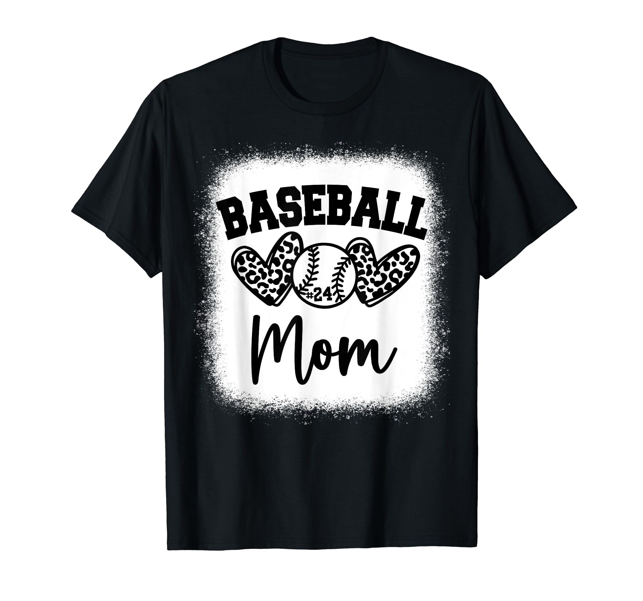 Womens Custom Baseball Mom Number 24 T-Shirt - Graphic Print Men Women - T-Shirt, Sweatshirt, Hoodie