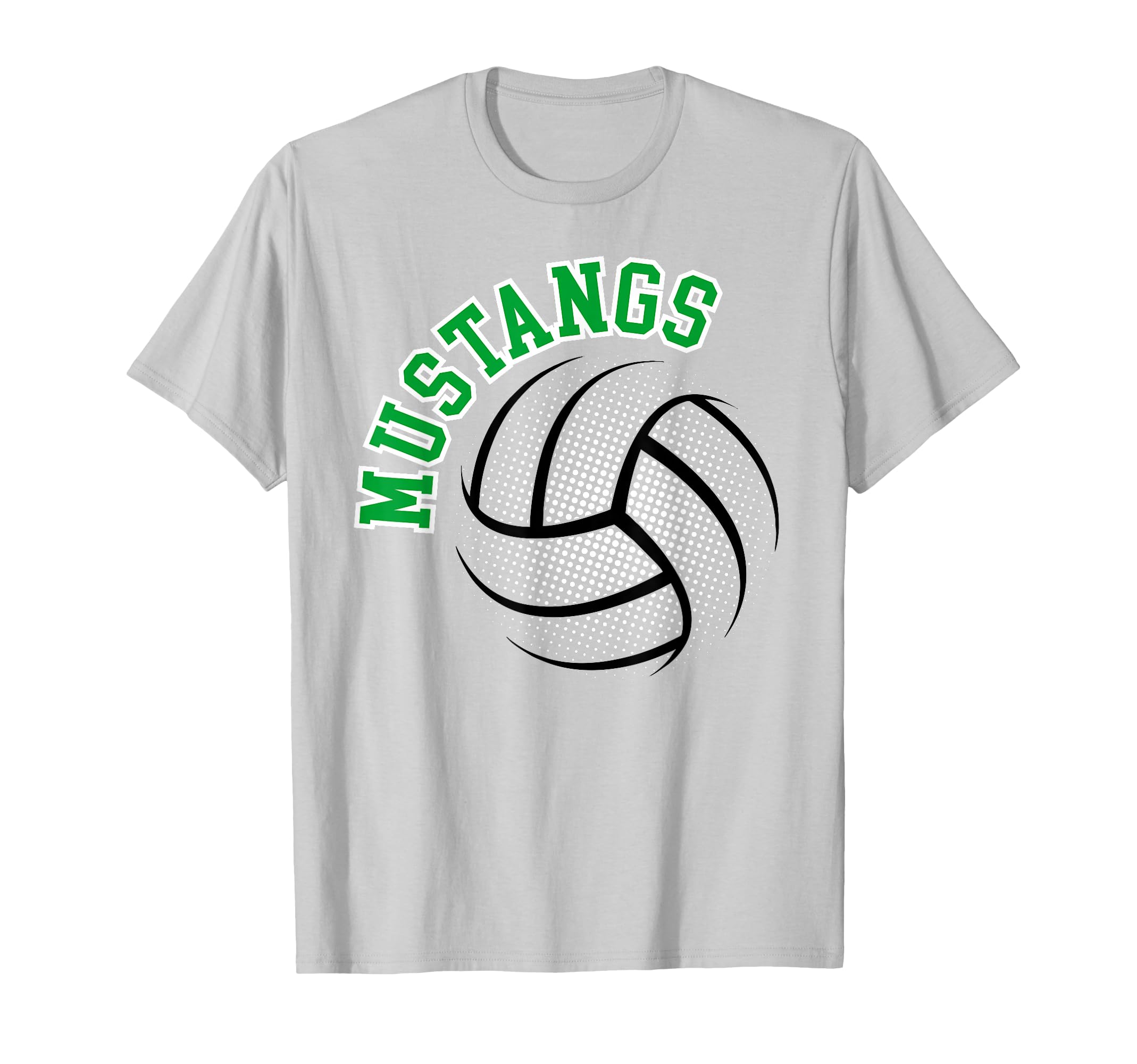 Mustangs Volleyball Mom Game Day Green T-Shirt - Graphic Print Men Women - T-Shirt, Sweatshirt, Hoodie