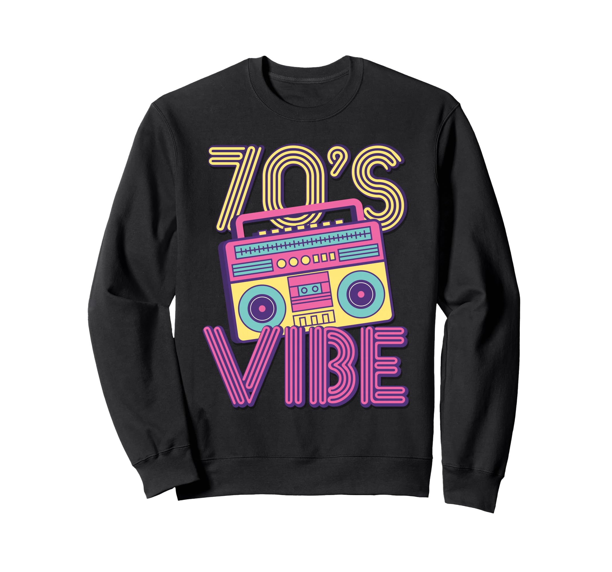 70S Vibe Cassette Tape Music Sweatshirt - Unique Graphic for Adults - T-Shirt, Sweatshirt, Hoodie