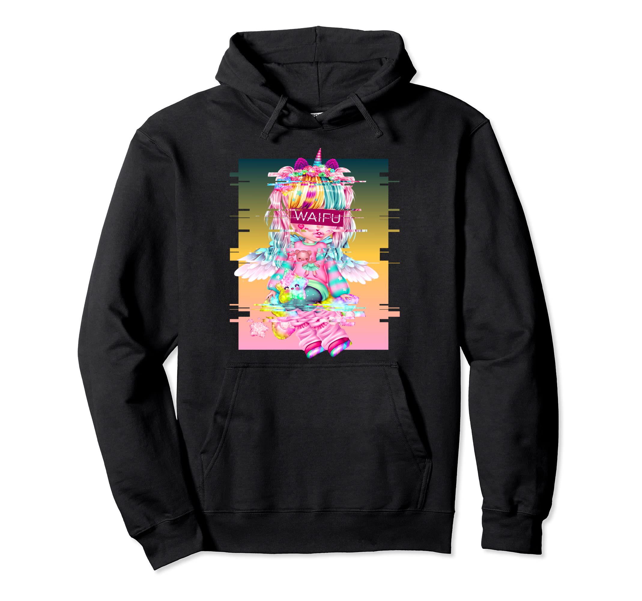 Waifu Anime Unicorn Japanese Aesthetic Hoodie - Streetwear Style Men Women - T-Shirt, Sweatshirt, Hoodie