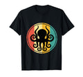 Octopus Silhouette Stripes Halloween T-Shirt - Unique Graphic for Adults - T-Shirt, Sweatshirt, Hoodie
