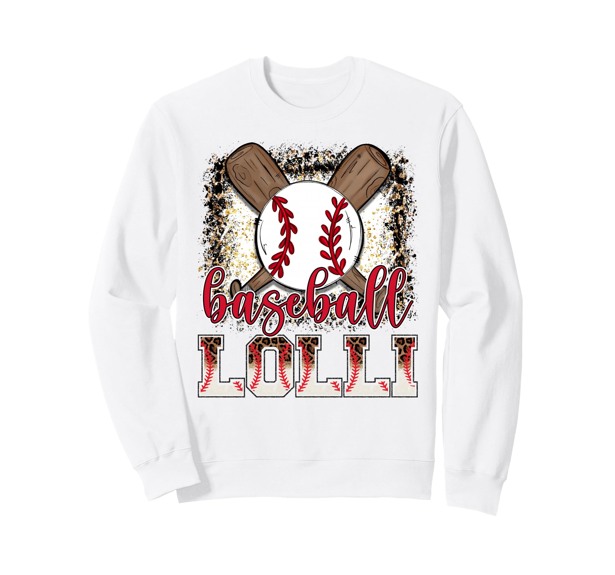 Baseball Lolli Leopard Proud Ball Sweatshirt - Minimalist Print Unisex - T-Shirt, Sweatshirt, Hoodie