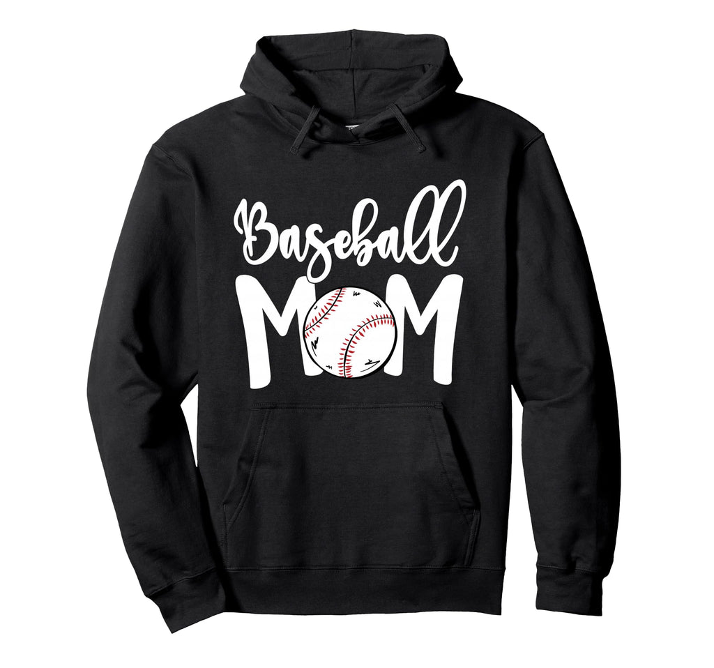 Funny Baseball Mom White Softball Mom Hoodie - Minimalist Print Men Women - T-Shirt, Sweatshirt, Hoodie