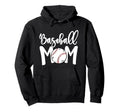 Funny Baseball Mom White Softball Mom Hoodie - Minimalist Print Men Women - T-Shirt, Sweatshirt, Hoodie
