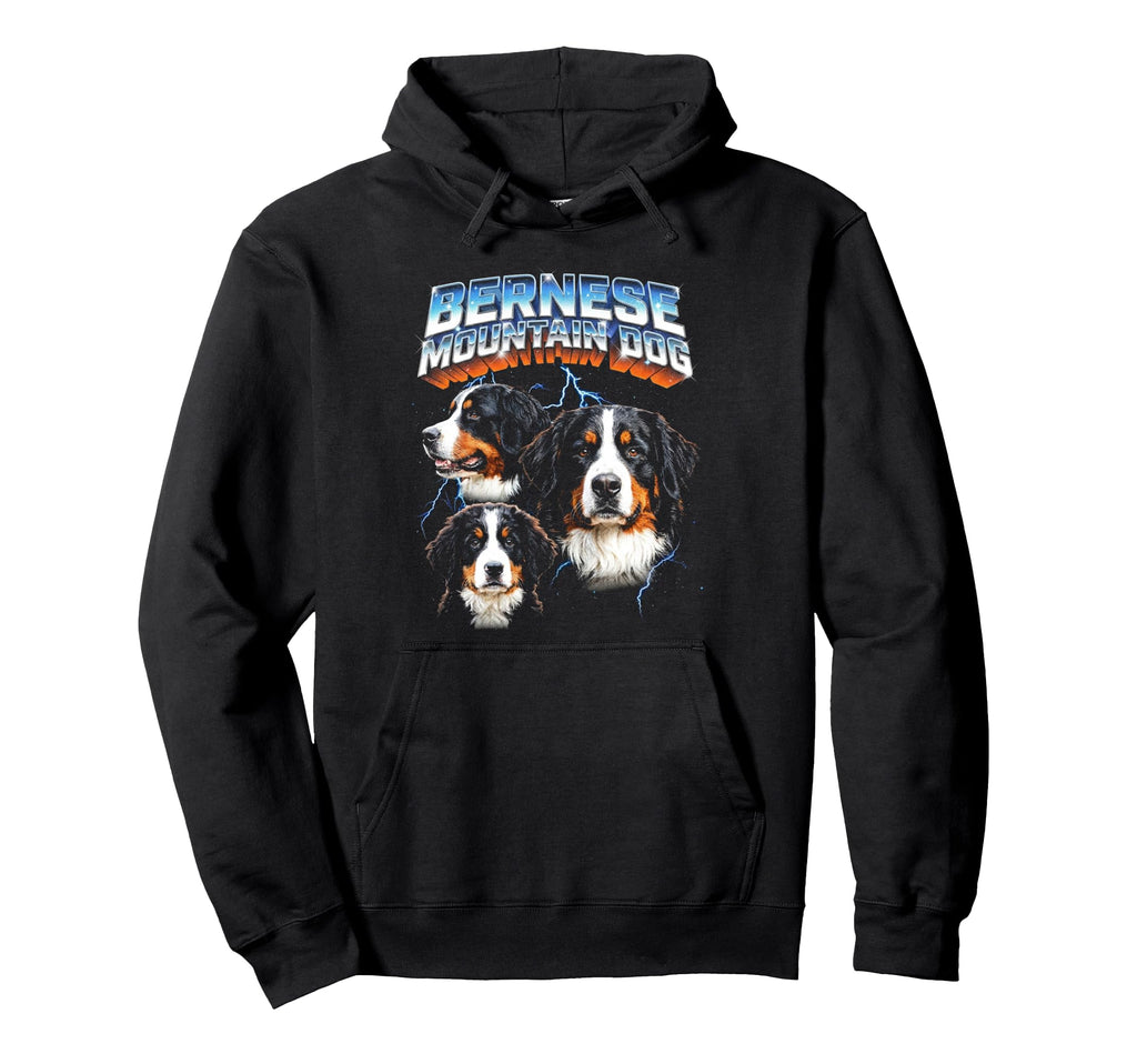 Bernese Mountain Dog 80S Dog Lover Hoodie - Custom Art Print Men Women - T-Shirt, Sweatshirt, Hoodie