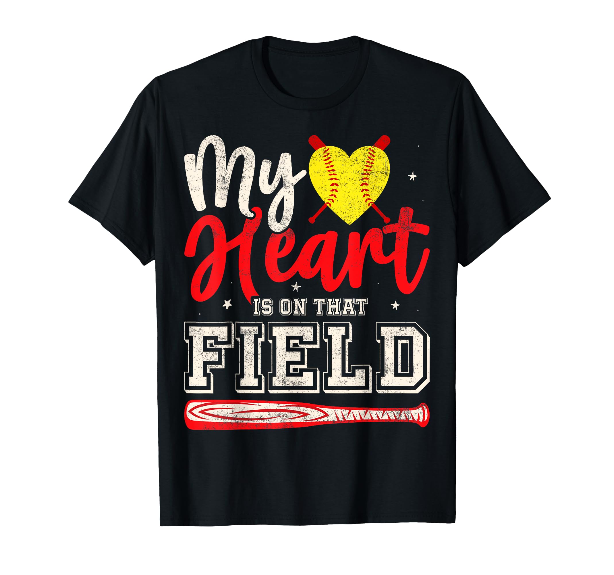My Heart Is That Field Funny Softball T-Shirt - Aesthetic Graphic Unisex - T-Shirt, Sweatshirt, Hoodie