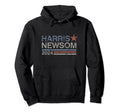 Harris Newsom 2024 Distressed Stripe Hoodie - Minimalist Print for Adults - T-Shirt, Sweatshirt, Hoodie