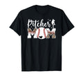 Baseball Pitcher Mom Leopard Mom T-Shirt - Unique Graphic Men Women - T-Shirt, Sweatshirt, Hoodie