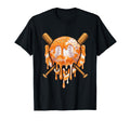 Baseball Drip Ice Cream Dripping T-Shirt - Fun Novelty Design for Adults - T-Shirt, Sweatshirt, Hoodie