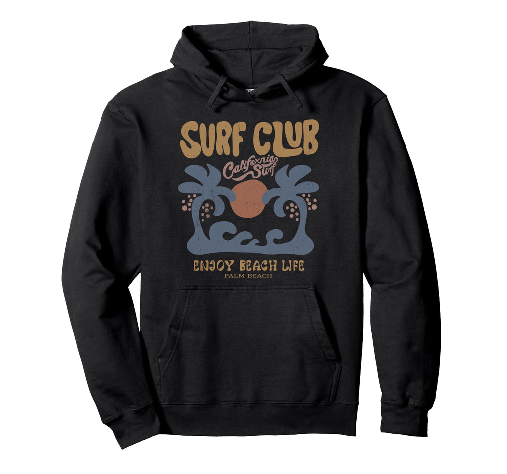 California Surf Club Beach Aesthetic Hoodie - Minimalist Print for Adults - T-Shirt, Sweatshirt, Hoodie