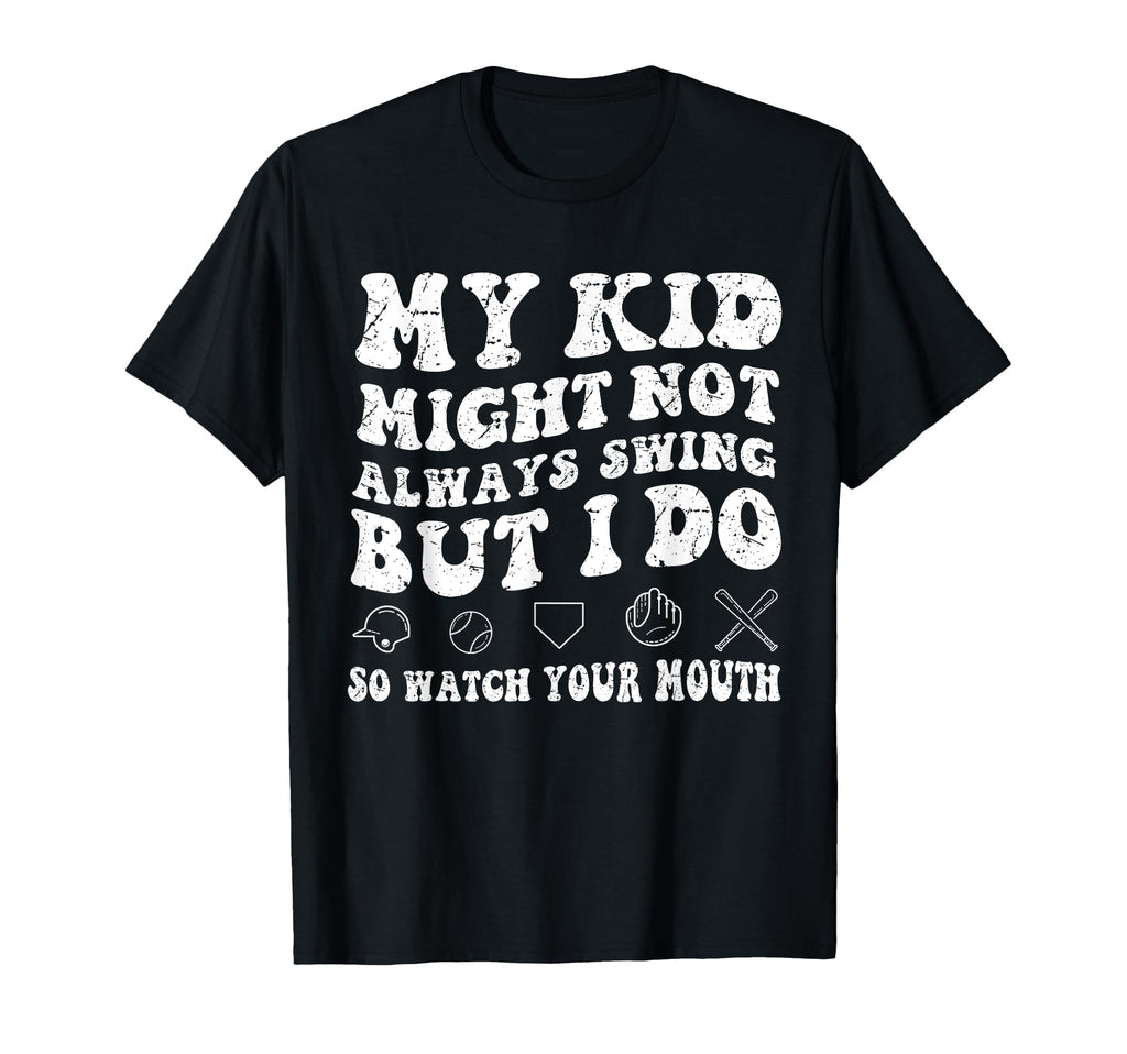 Funny Baseball Mom Mama Life Gag Tees T-Shirt - Casual Everyday Wear Unisex - T-Shirt, Sweatshirt, Hoodie