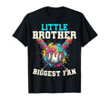 Little Brother Biggest Fan Baseball Cream T-Shirt - Graphic Print Unisex - T-Shirt, Sweatshirt, Hoodie