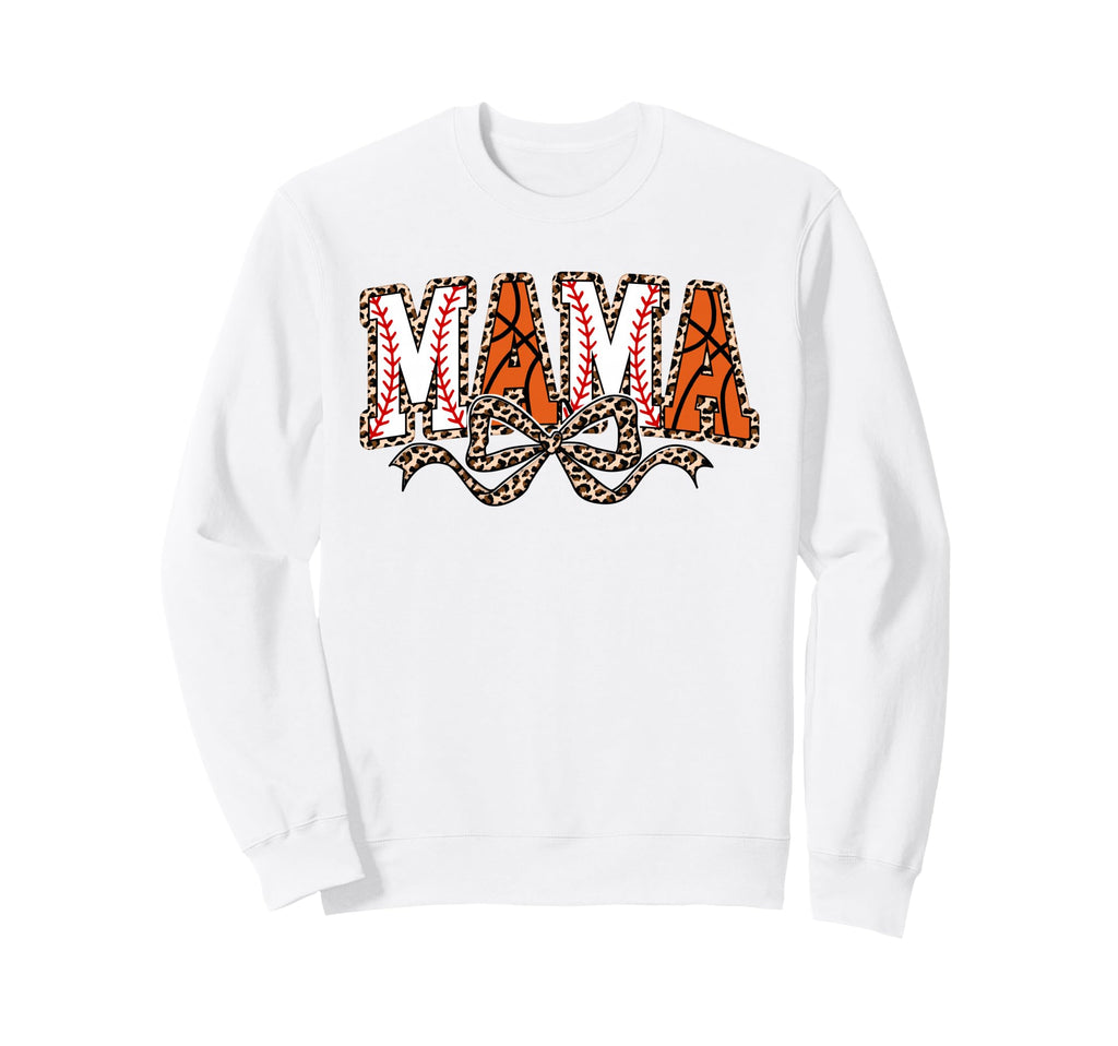 Leopard Baseball Basketball Mama Sweatshirt - Streetwear Style for Adults - T-Shirt, Sweatshirt, Hoodie