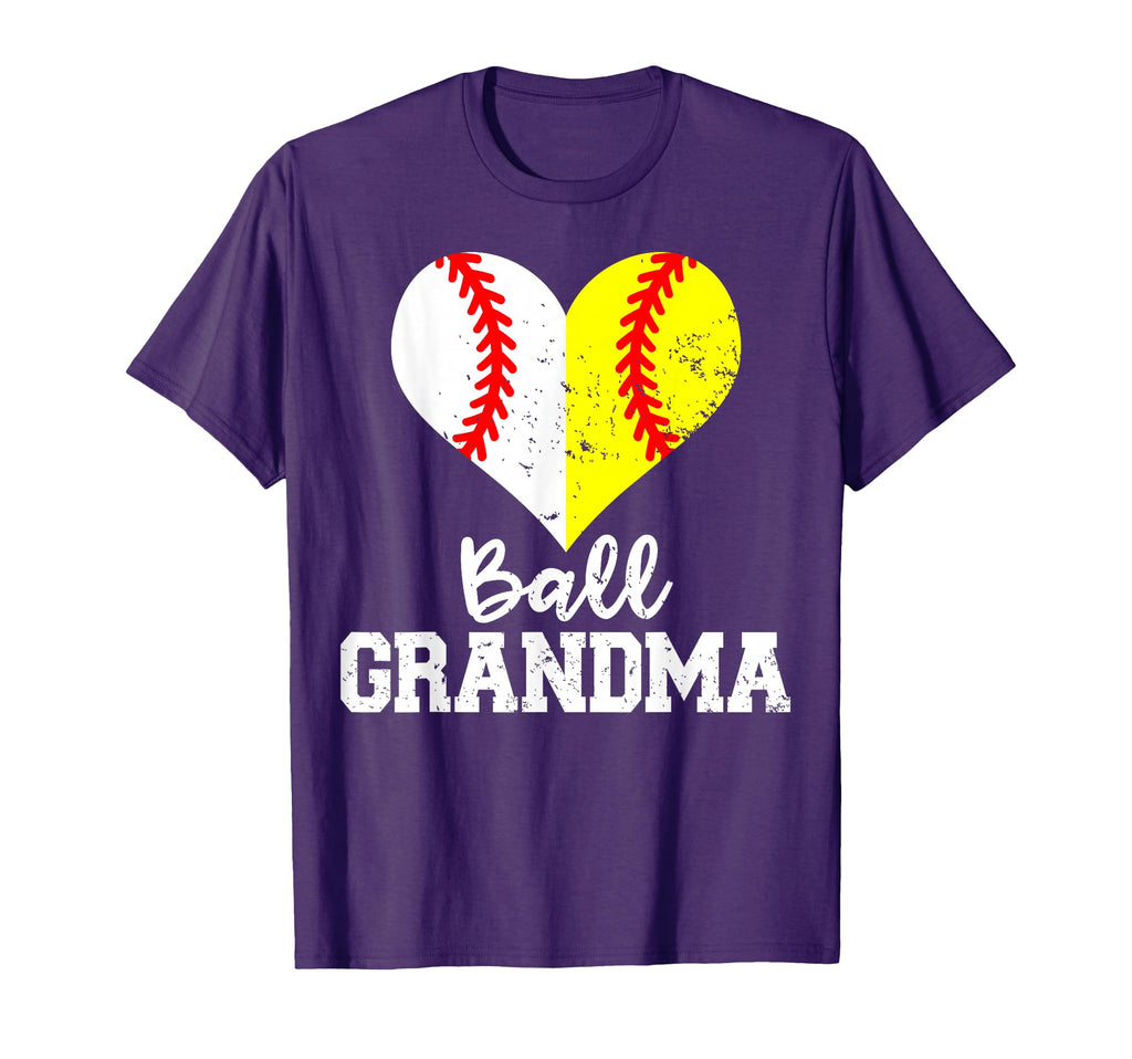 Ball Grandma Funny Baseball Softball T-Shirt - Aesthetic Graphic Unisex - T-Shirt, Sweatshirt, Hoodie