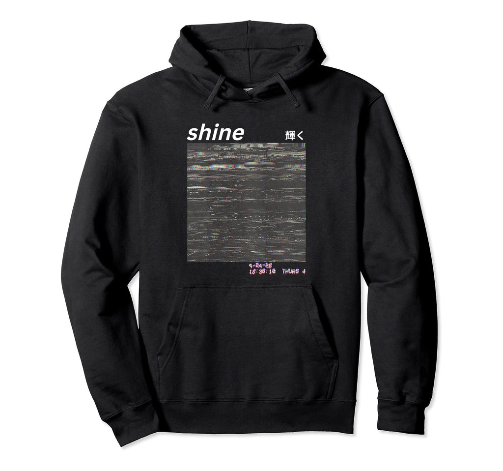 Shine Streetwear Japanese Vaporwave Hoodie - Custom Art Print for Adults - T-Shirt, Sweatshirt, Hoodie