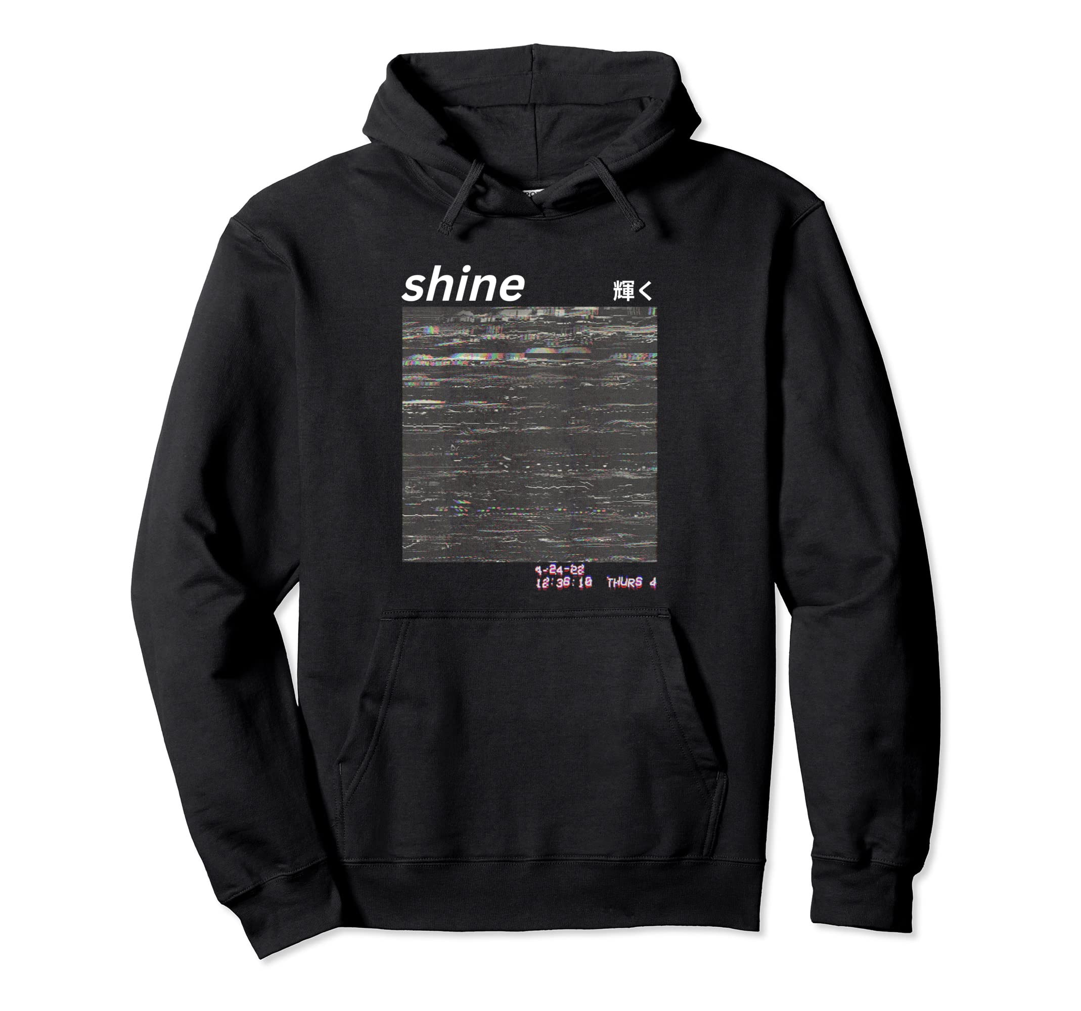 Shine Streetwear Japanese Vaporwave Hoodie - Custom Art Print for Adults - T-Shirt, Sweatshirt, Hoodie