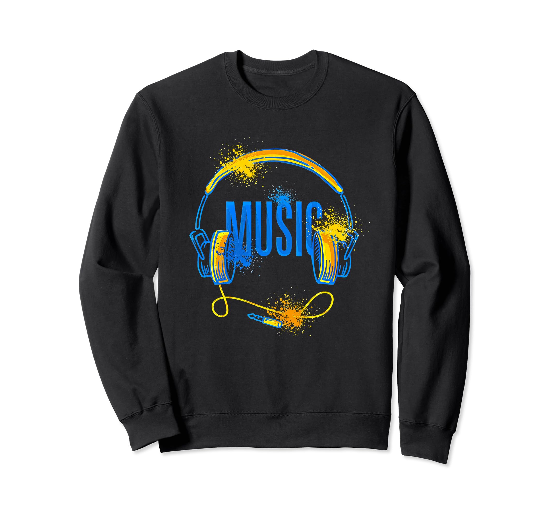 Music Headphones Dj Headphones Old Sweatshirt - Graphic Print for Adults - T-Shirt, Sweatshirt, Hoodie
