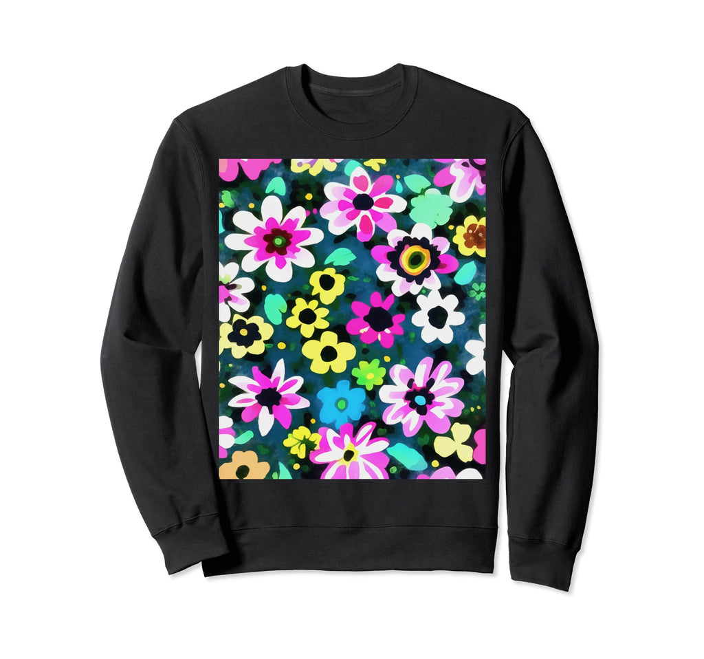 Abstract Boho Spring Flowers Viva Sweatshirt - Streetwear Style for Adults - T-Shirt, Sweatshirt, Hoodie