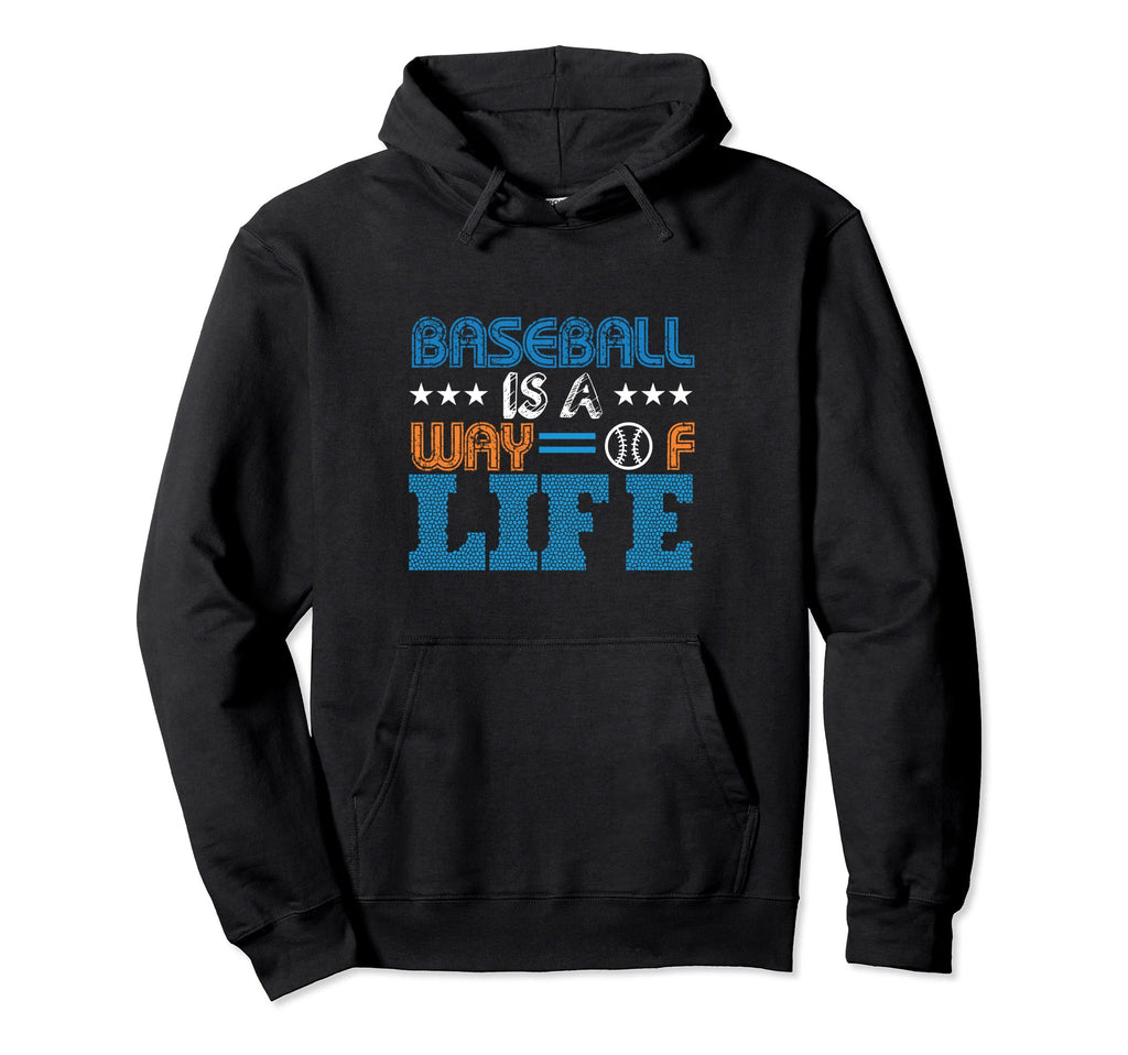 Baseball Is Way Life Baseball Player Hoodie - Graphic Print for Adults - T-Shirt, Sweatshirt, Hoodie