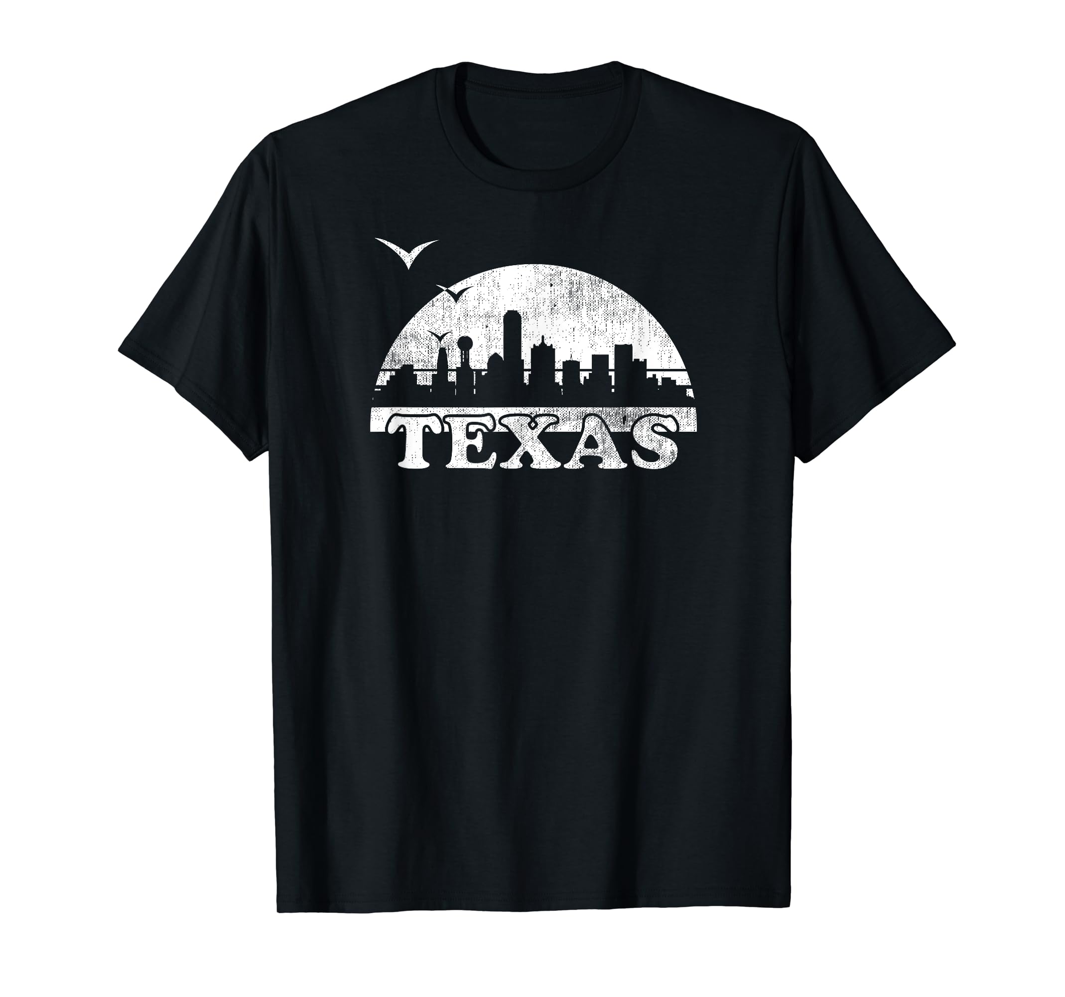 Texas 70S 80S Sunrise Tx Distressed T-Shirt - Unique Graphic for Adults - T-Shirt, Sweatshirt, Hoodie