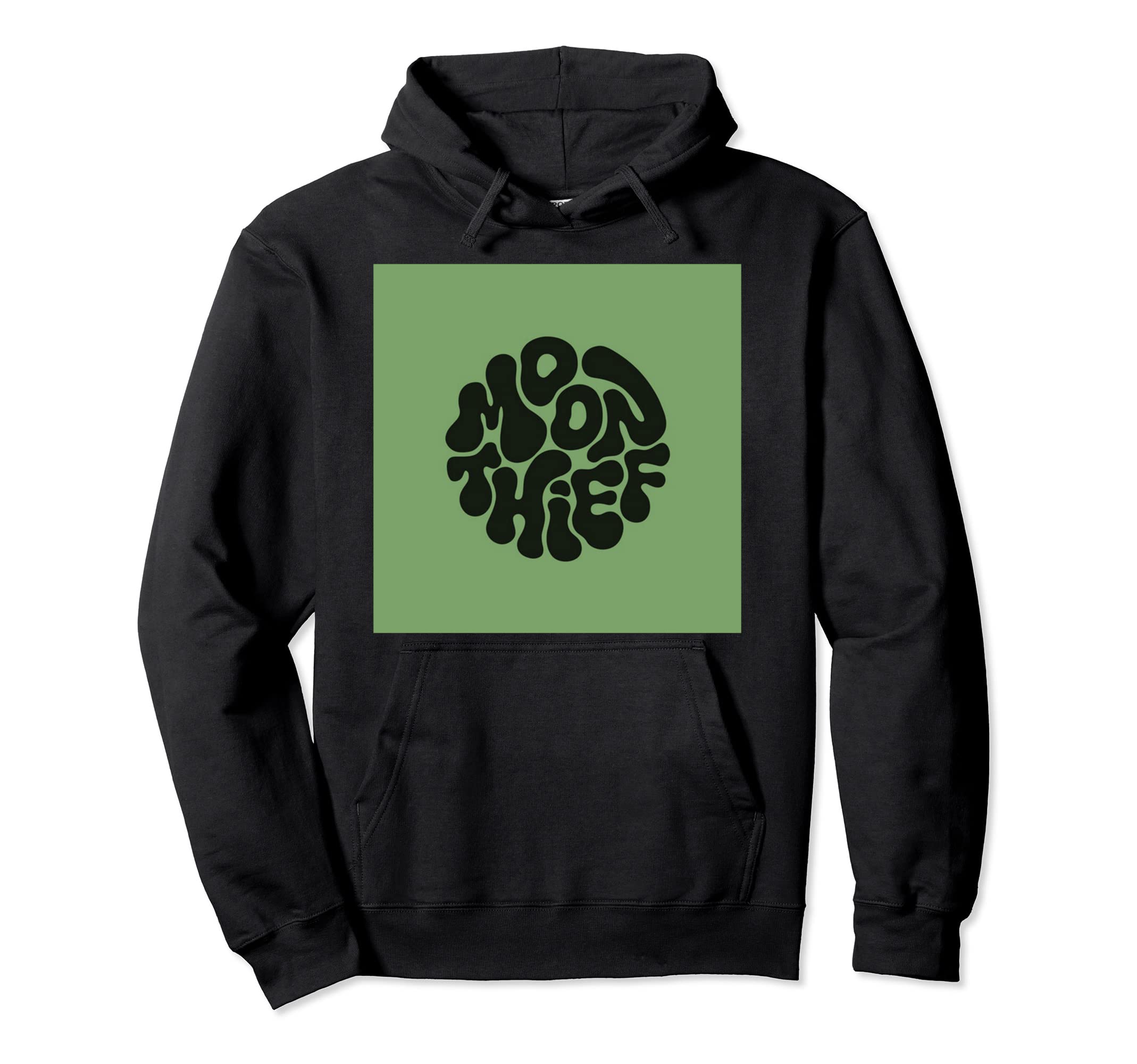 Funky Boho Phrase Moon Green Hoodie - Streetwear Style Unisex - T-Shirt, Sweatshirt, Hoodie