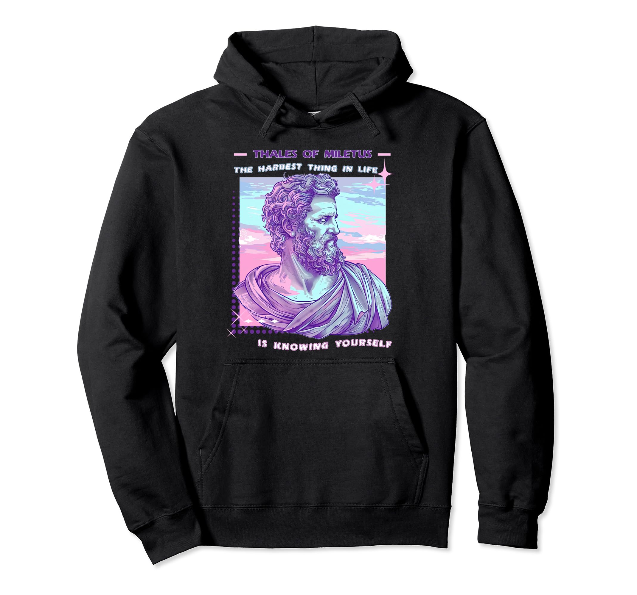 Thales Miletus Y2K Aesthetic Stoic Hoodie - Minimalist Print Men Women - T-Shirt, Sweatshirt, Hoodie