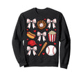 Baseball Coquette Bow Mom Mama Sweatshirt - Custom Art Print Unisex - T-Shirt, Sweatshirt, Hoodie