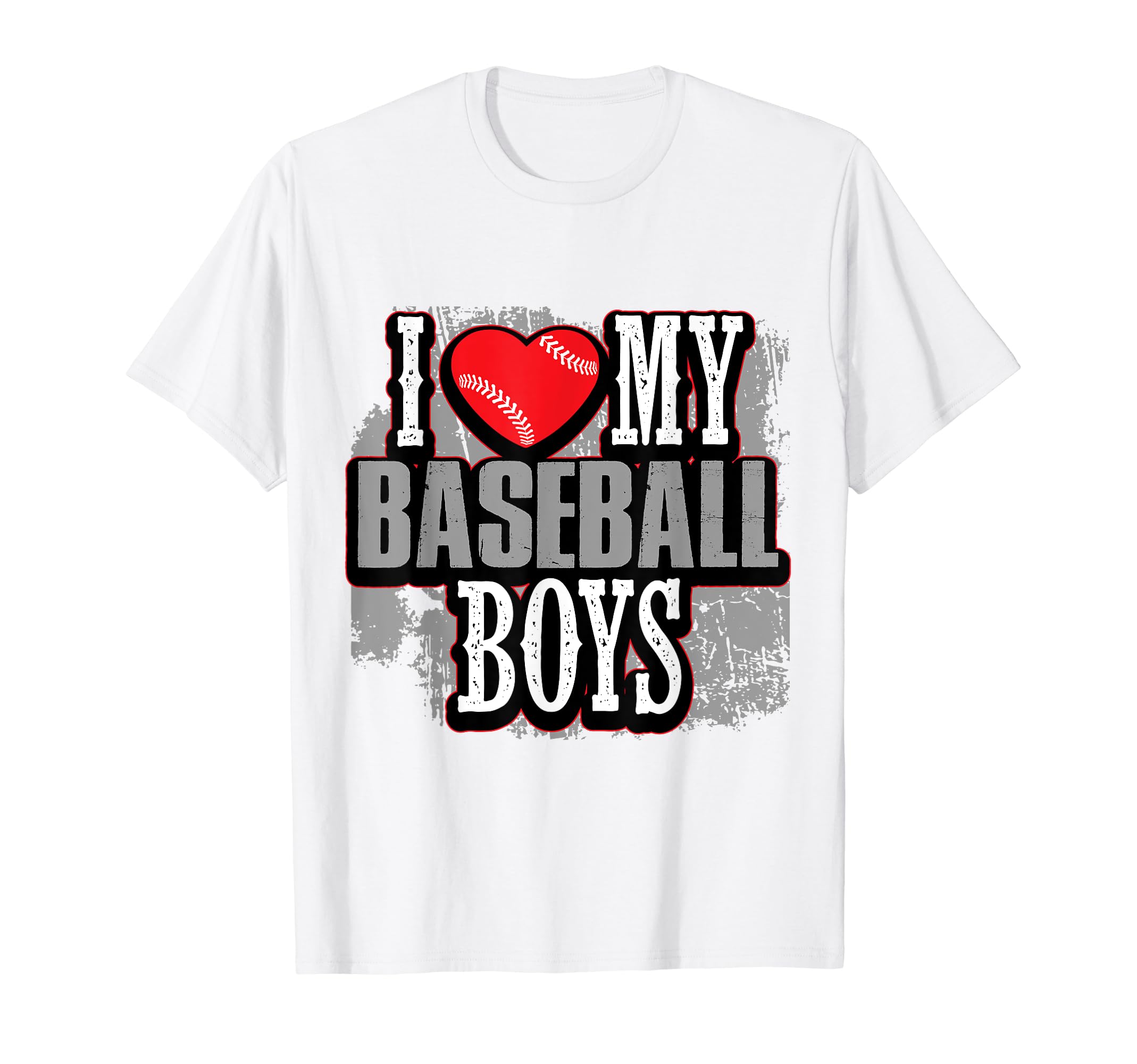 Mom I Love My Baseball Heart Gifts T-Shirt - Minimalist Print Men Women - T-Shirt, Sweatshirt, Hoodie
