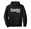 Houston Texas Worn Stripes Hoodie - Novelty Apparel Unisex - T-Shirt, Sweatshirt, Hoodie