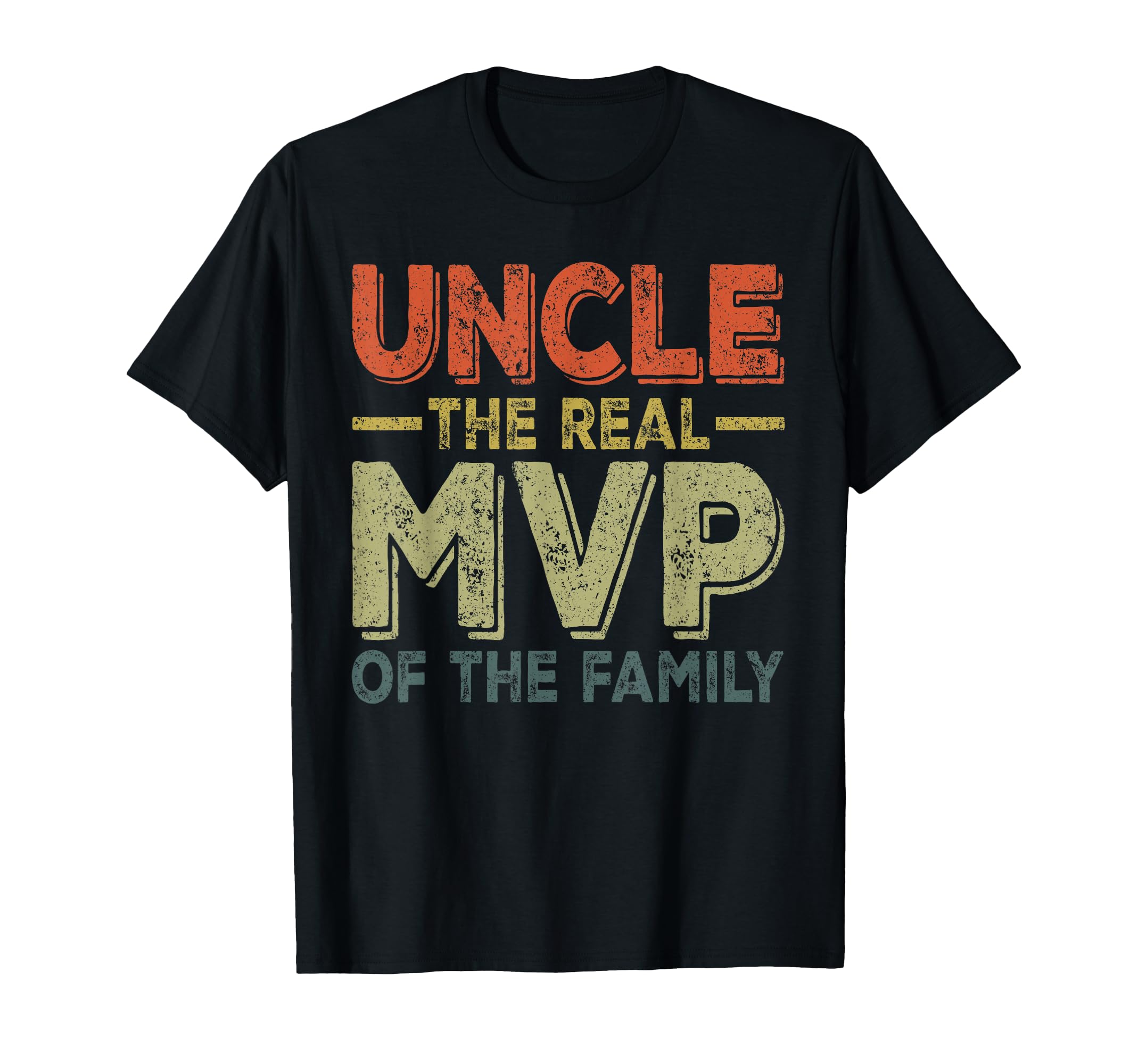 Uncle Baseball Uncle Real Mvp Family T-Shirt - Fun Novelty Design Men Women - T-Shirt, Sweatshirt, Hoodie