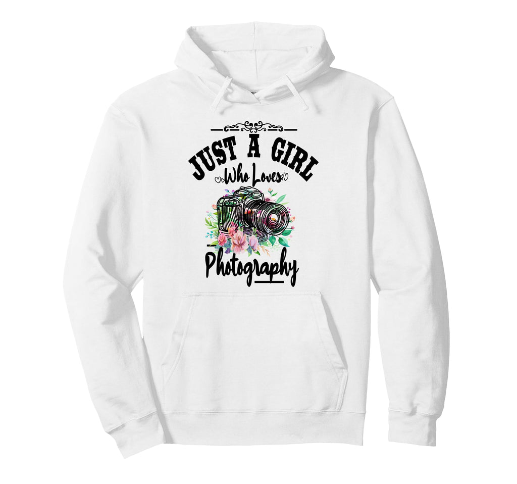 Womens Just Who Loves Photography Hoodie - Graphic Print for Adults - T-Shirt, Sweatshirt, Hoodie
