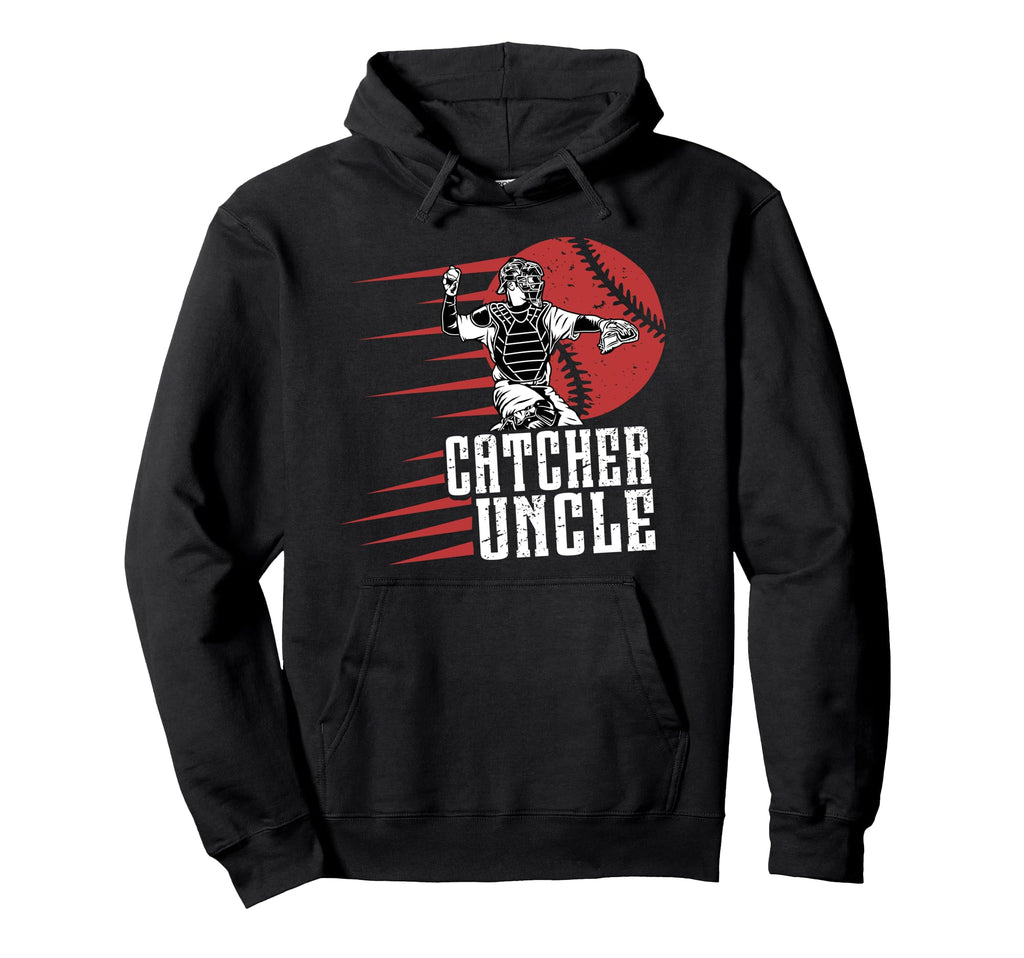 Baseball Catcher Uncle Baseball Catcher Hoodie - Novelty Apparel for Adults - T-Shirt, Sweatshirt, Hoodie