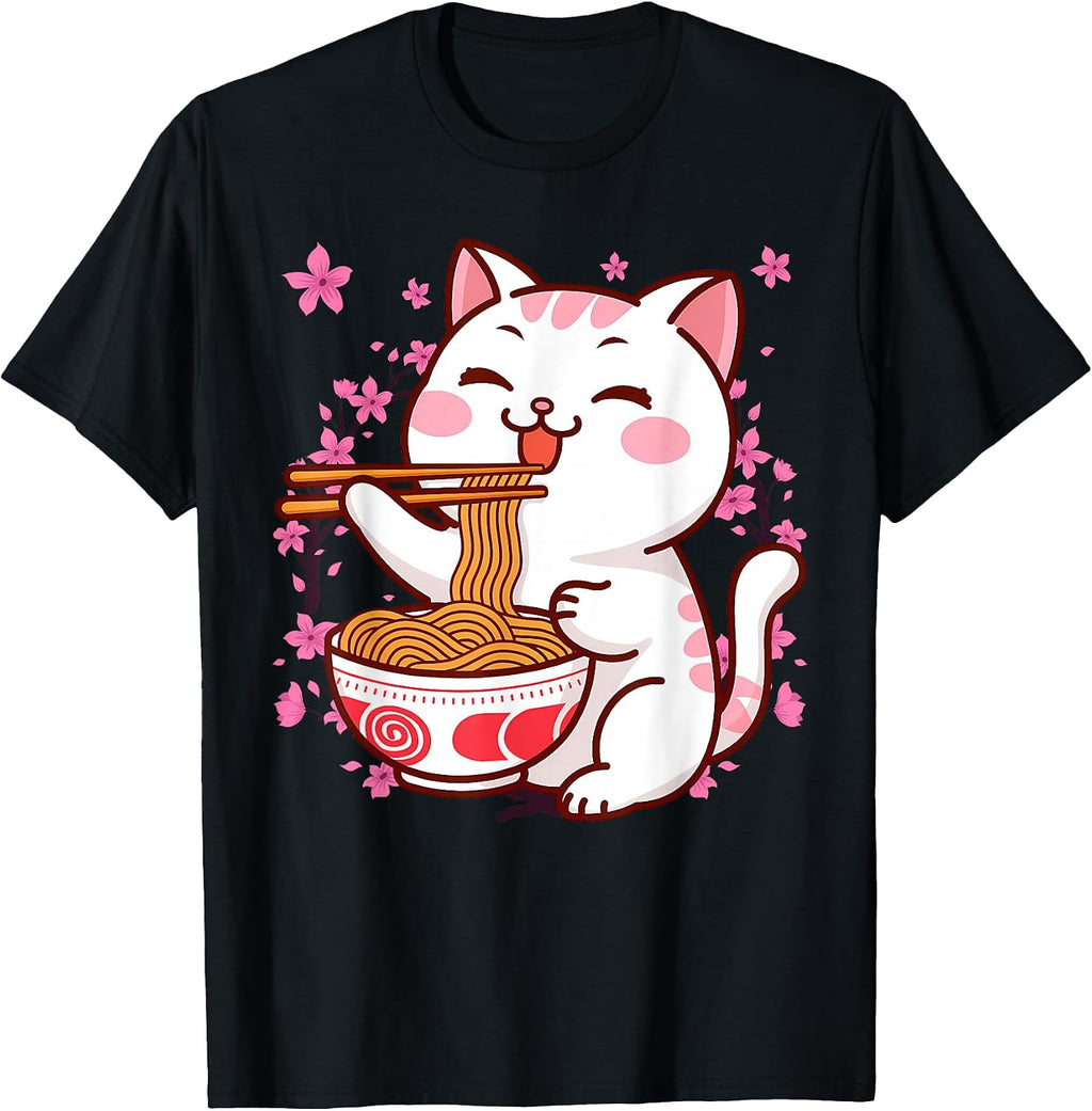 Cat Ramen Lover Gift Co. - Adult & Kids T-Shirts, Sweatshirts & Hoodies apparel design preview 1