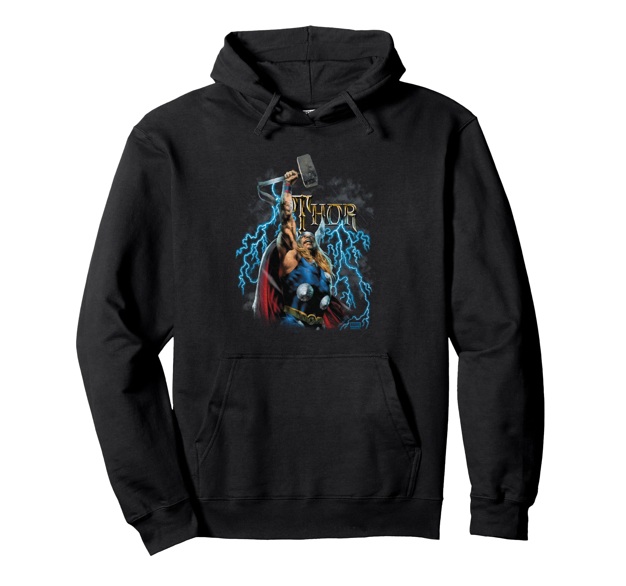 Marvel Mighty Thor Rock Vibe Hoodie - Novelty Apparel Unisex - T-Shirt, Sweatshirt, Hoodie