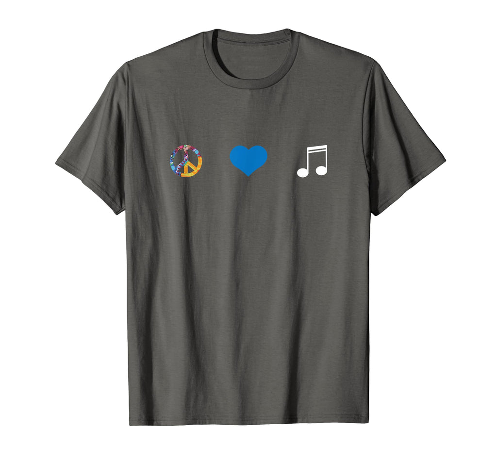 Peace Love Music T-Shirt - Trendy Graphic for Adults - T-Shirt, Sweatshirt, Hoodie