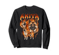 Akita 80S 90S Heavy Metal Flames Sweatshirt - Streetwear Style Unisex - T-Shirt, Sweatshirt, Hoodie