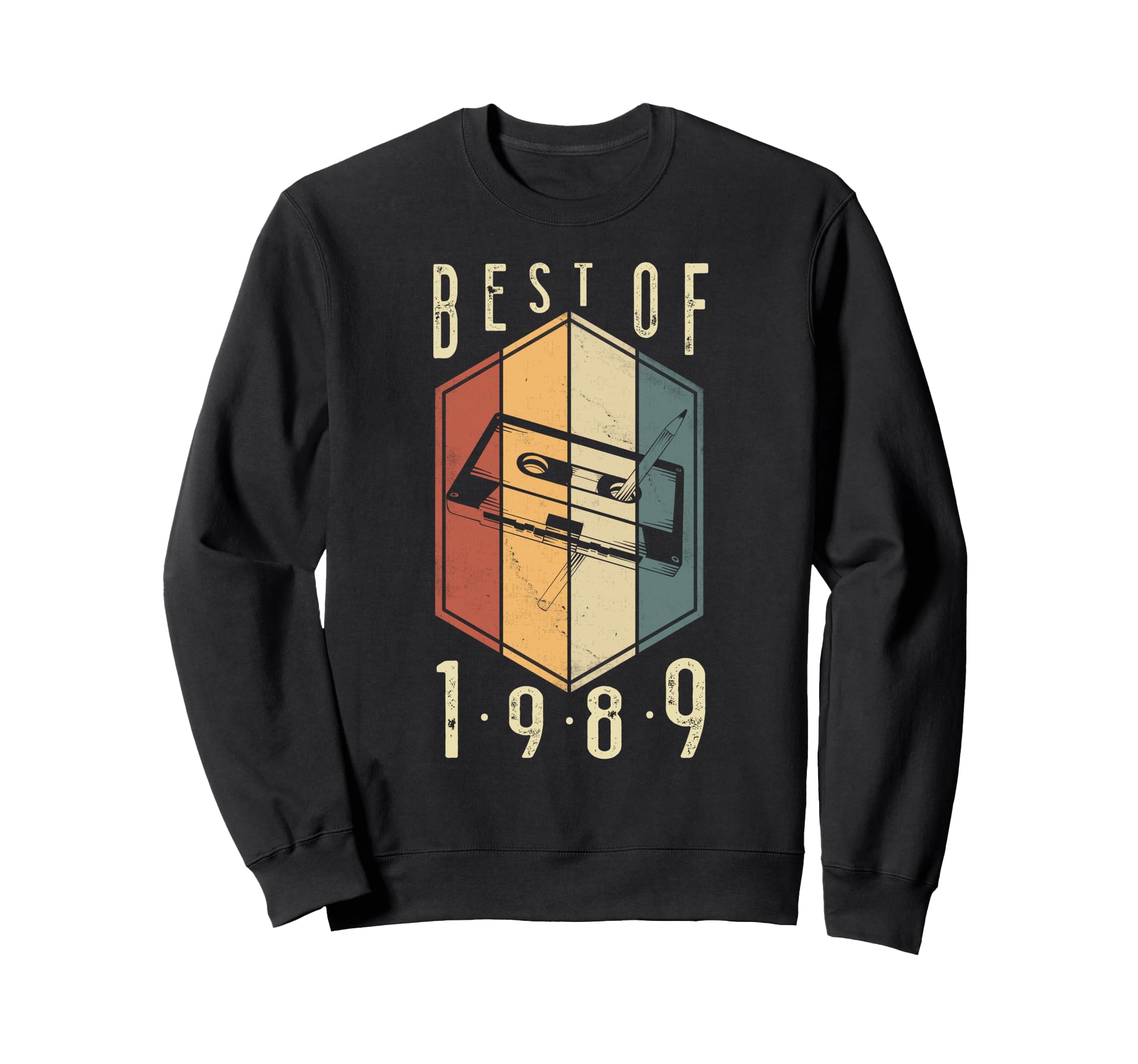 Best 1989 Cassette Tape Birthday Sweatshirt - Fun Novelty Design for Adults - T-Shirt, Sweatshirt, Hoodie