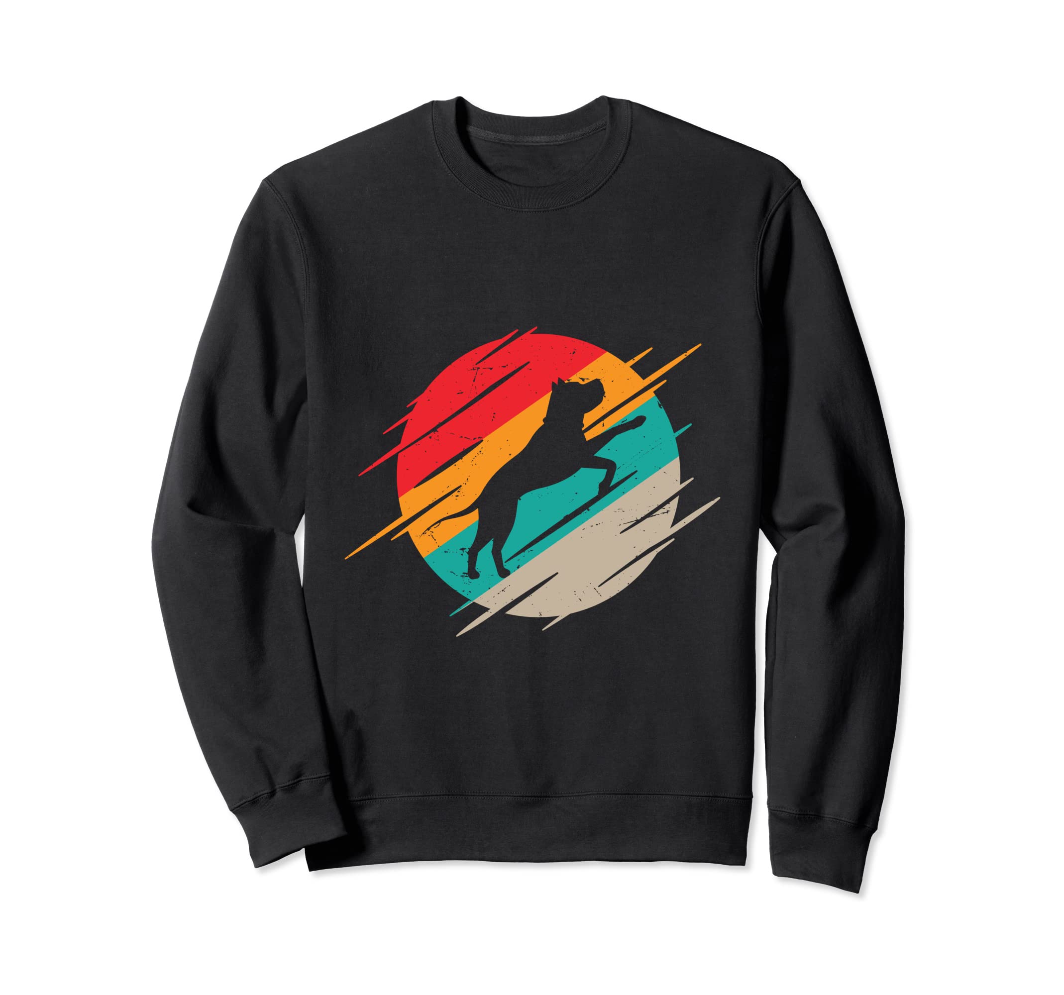 Doberman Dog Sunset Distressed Sweatshirt - Custom Art Print for Adults - T-Shirt, Sweatshirt, Hoodie