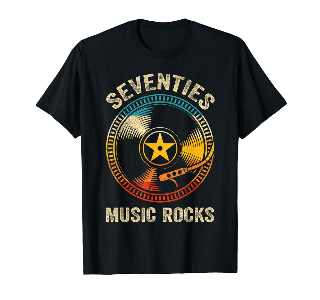 Seventies Music Rocks 70S Records T-Shirt - Unique Graphic Men Women - T-Shirt, Sweatshirt, Hoodie